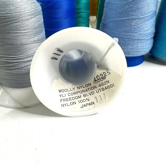 79 Spools of Serger Thread White Blue Yellow Beige YLI Sure Lock - Picture 3 of 6